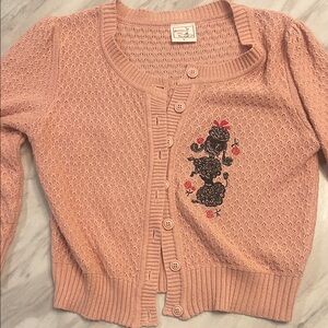 Mischief Made🍒 Cardigan with Embroidered Poodle🐩